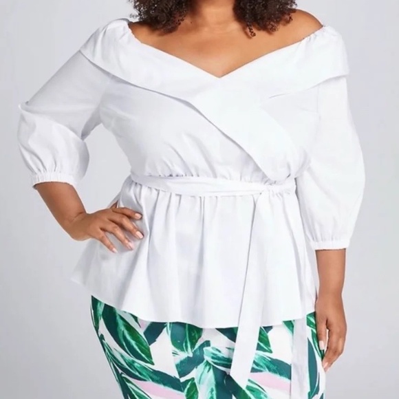 Lane Bryant Beauticurve X Off Shoulder Top NWT Size 28 - Picture 1 of 2